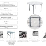 Mesa Redonda Plegable 122