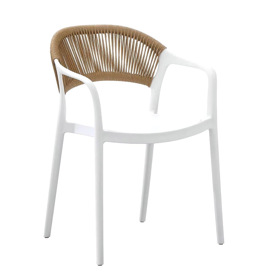 sillon apilable cuerda ibiza natural para terraza mediterranea