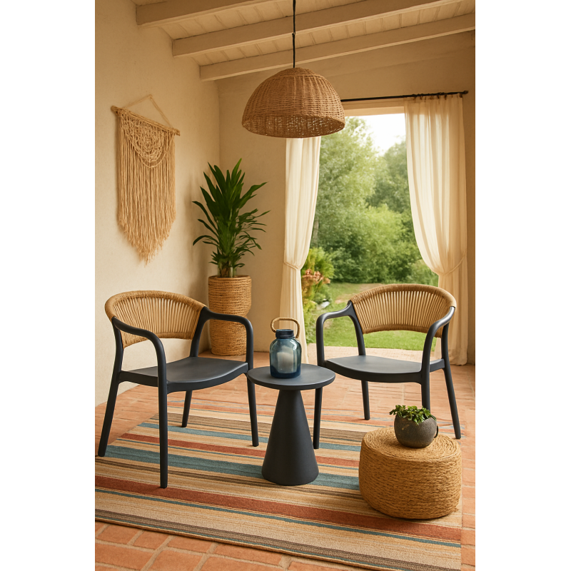 Sillón apilable cuerda IBIZA - Imagen 2