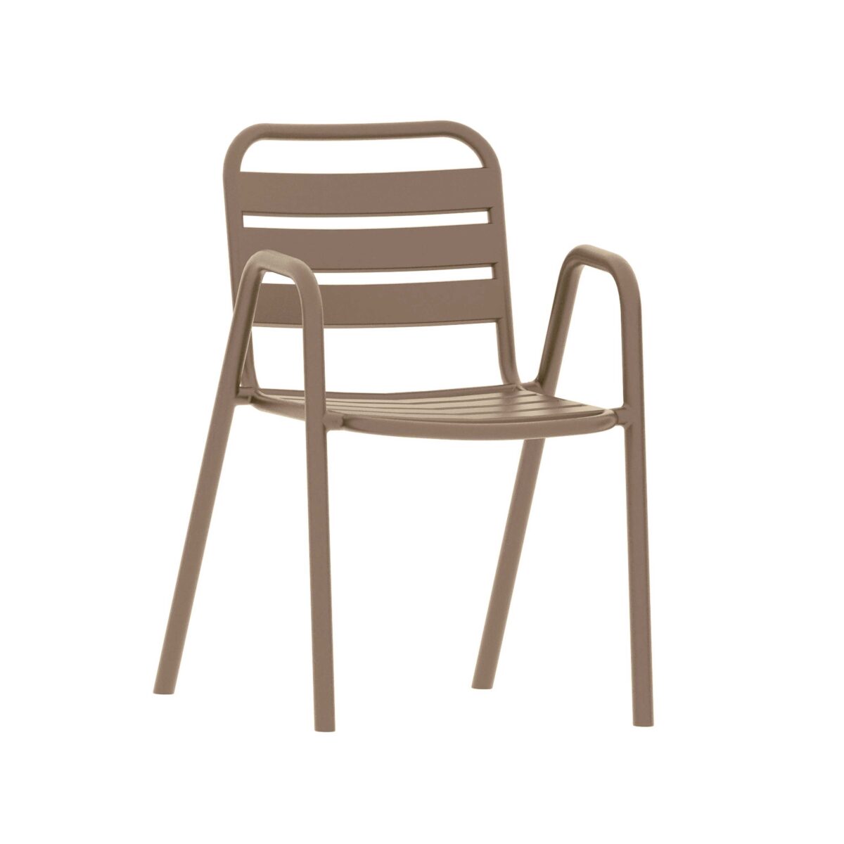 sillon apilable polipropileno tropicana marron light para hosteleria