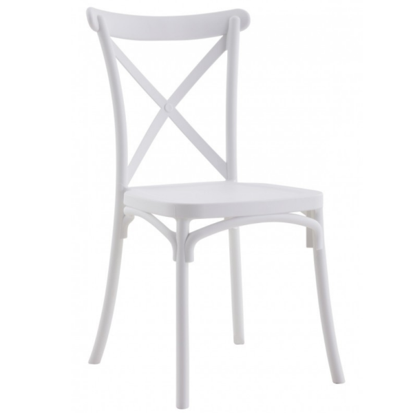 silla apilable polipropileno crossback para terrazas de hosteleria