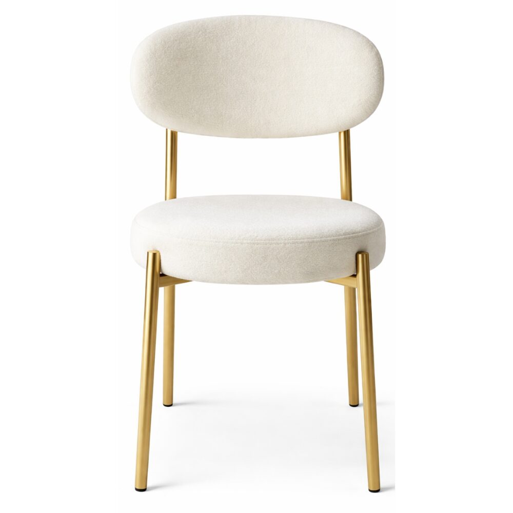 Silla metal Velvet Dorada vista frontal