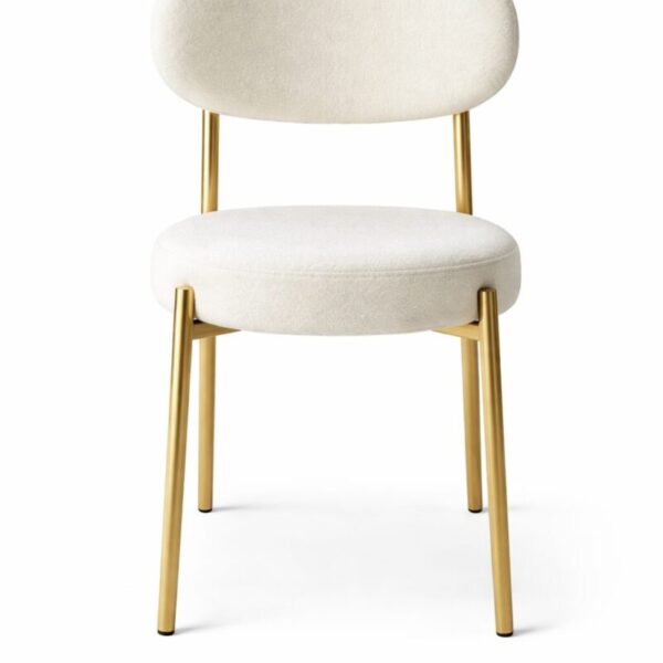 Silla metal Velvet Dorada vista frontal