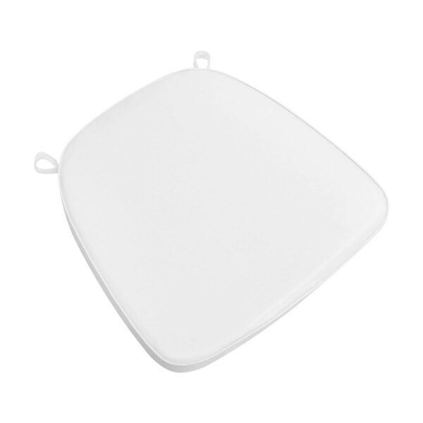 Cojín silla Tiffany tela blanco vista superior